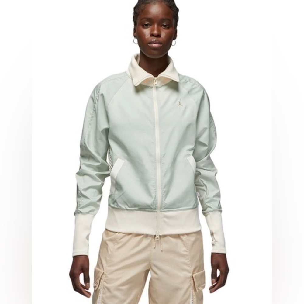 NWT Air Jordan Bephies Beauty Supply Track Women's Jacket Dusty Sage and Ivory